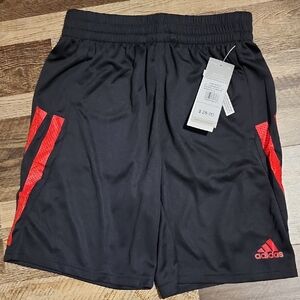 Adidas Boy's' Athletic Shorts in Black and Red Size Medium 10-12 NWT!